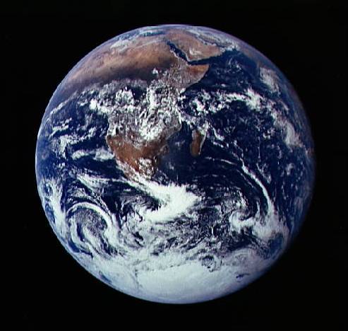 an earth image from Apollo 17 - http://www.ksc.nasa.gov/mirrors/images/html/as17.htm