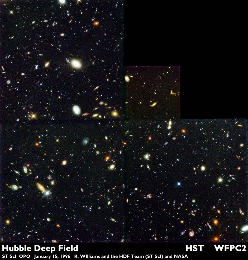 Hubble Deep Field mosaic version - http://oposite.stsci.edu/pubinfo/PR/96/01.html